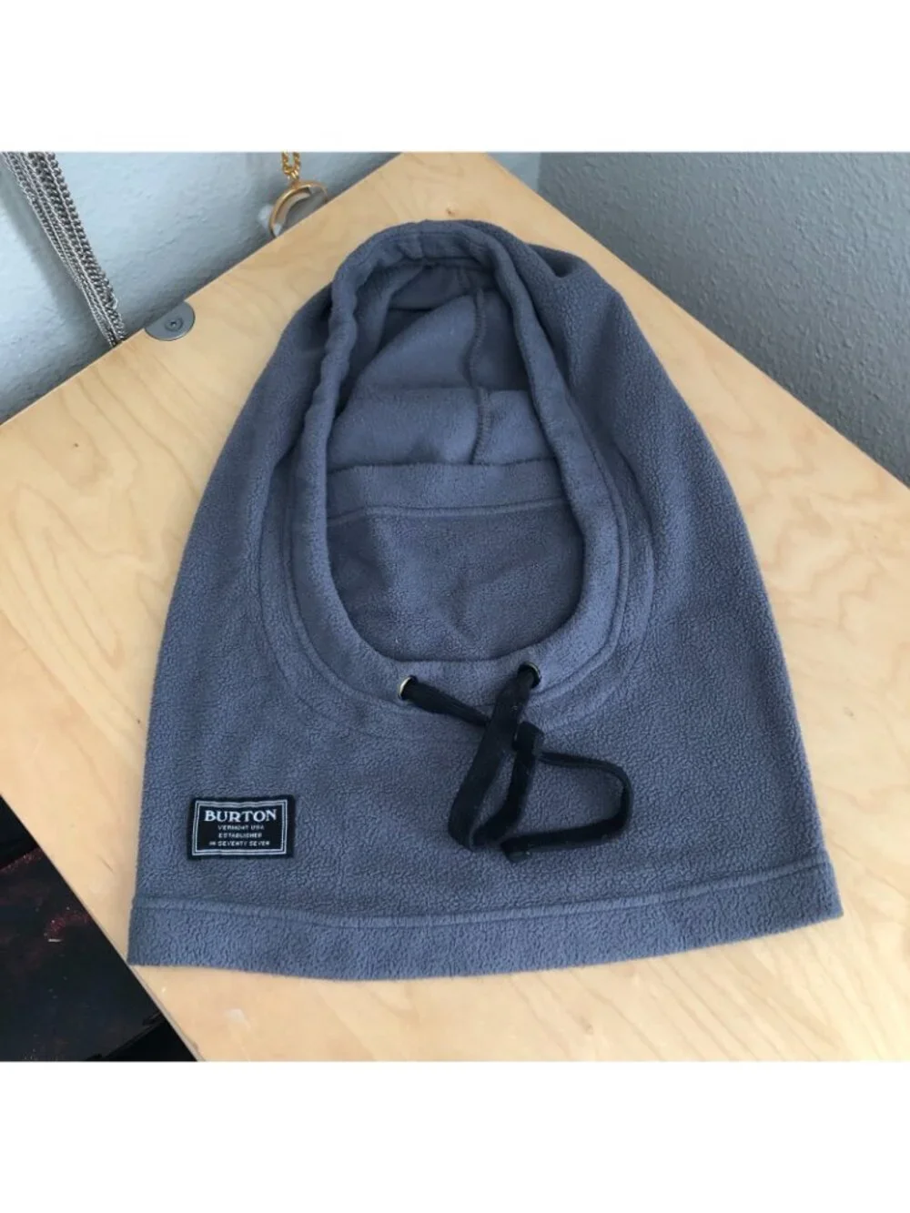 Burton Burke Men's Hood Balaclava Beanie Hat Grey